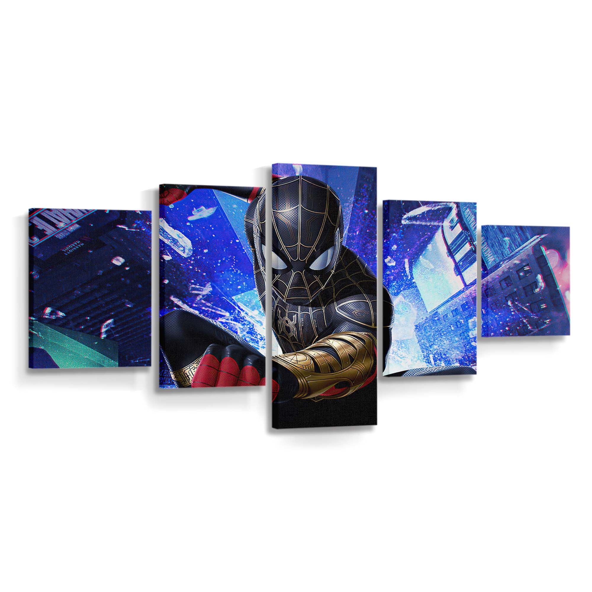 Spider Man mit Magic Gauntlet Leinwandbild - Wanddeko Spider-Man Leinwandbild