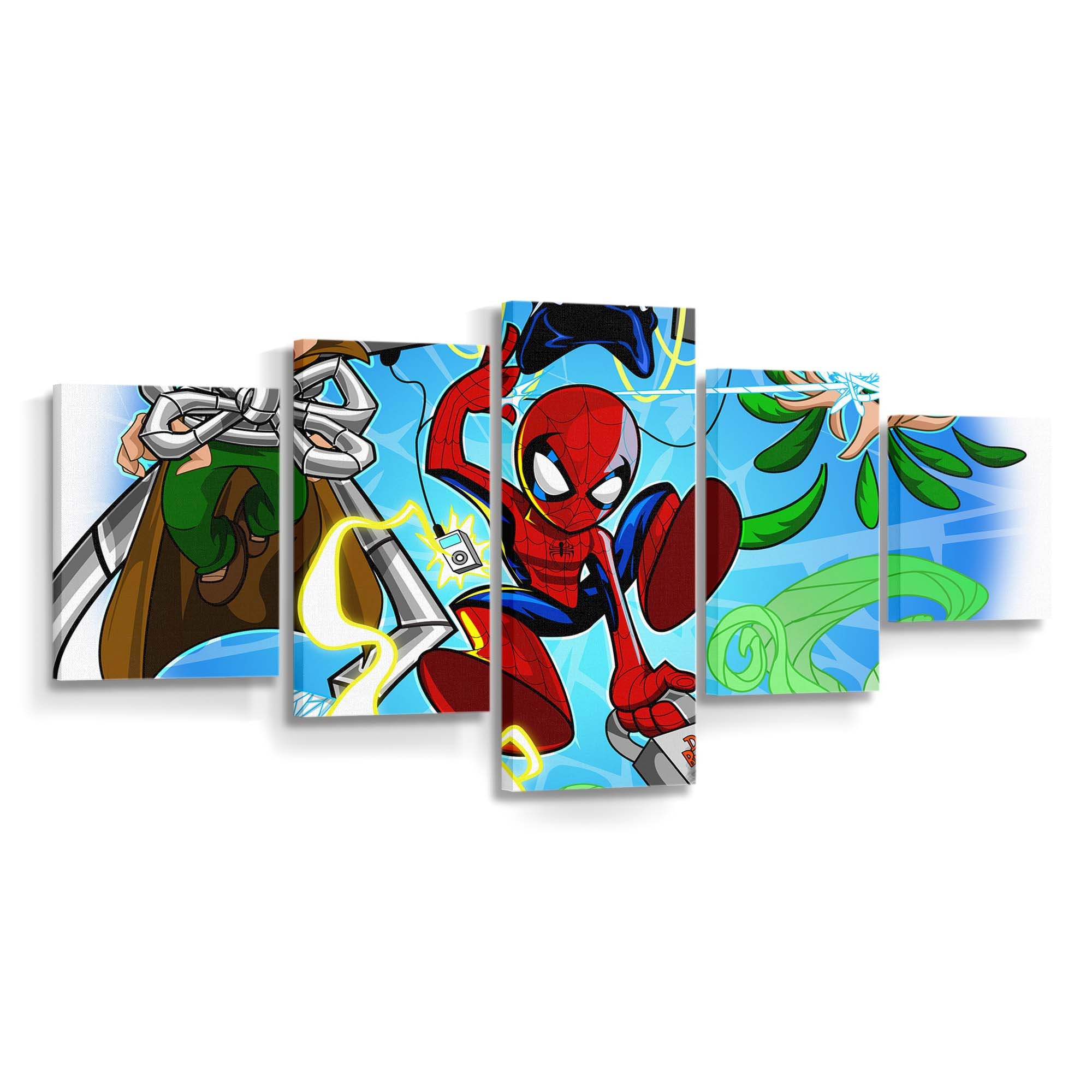 Spidey gegen die Sinister Six Leinwandbild - Wanddeko Spider-Man Leinwandbild