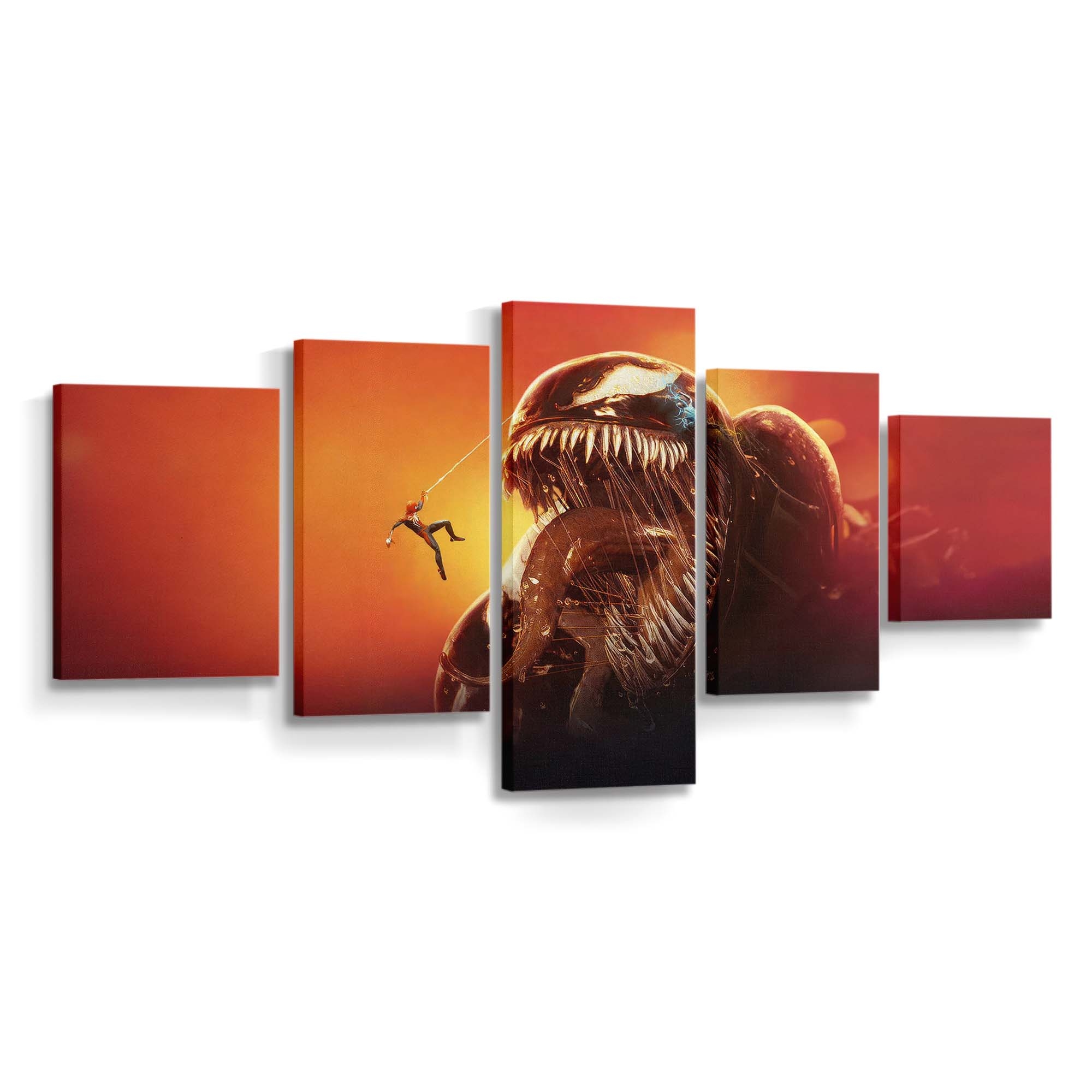 Symbiotischer Showdown Spider Man gegen Venom Leinwandbild - Wanddeko Spider-Man Leinwandbild