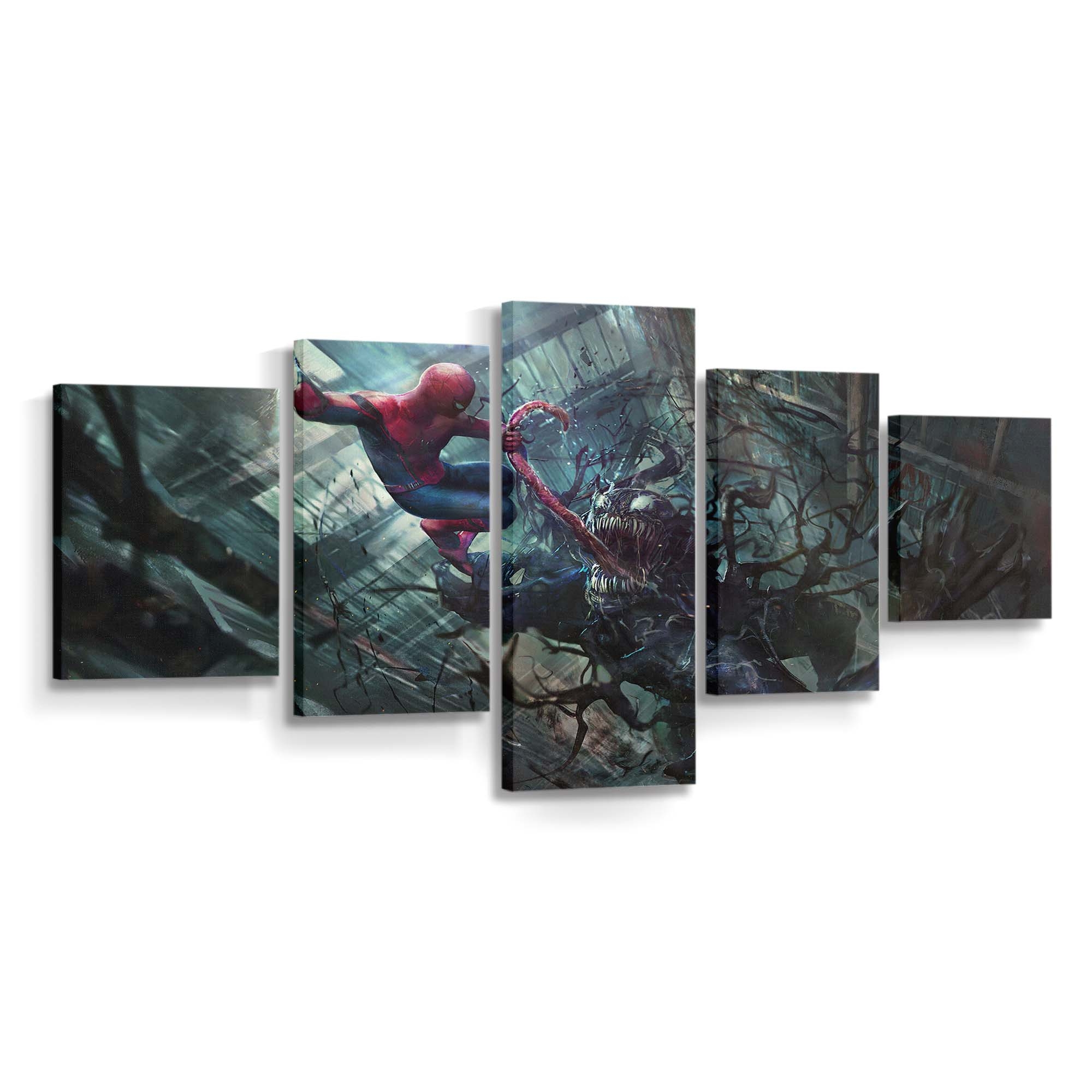 Venom und Spider Man Leinwandbild - Wanddeko Spider-Man Leinwandbild