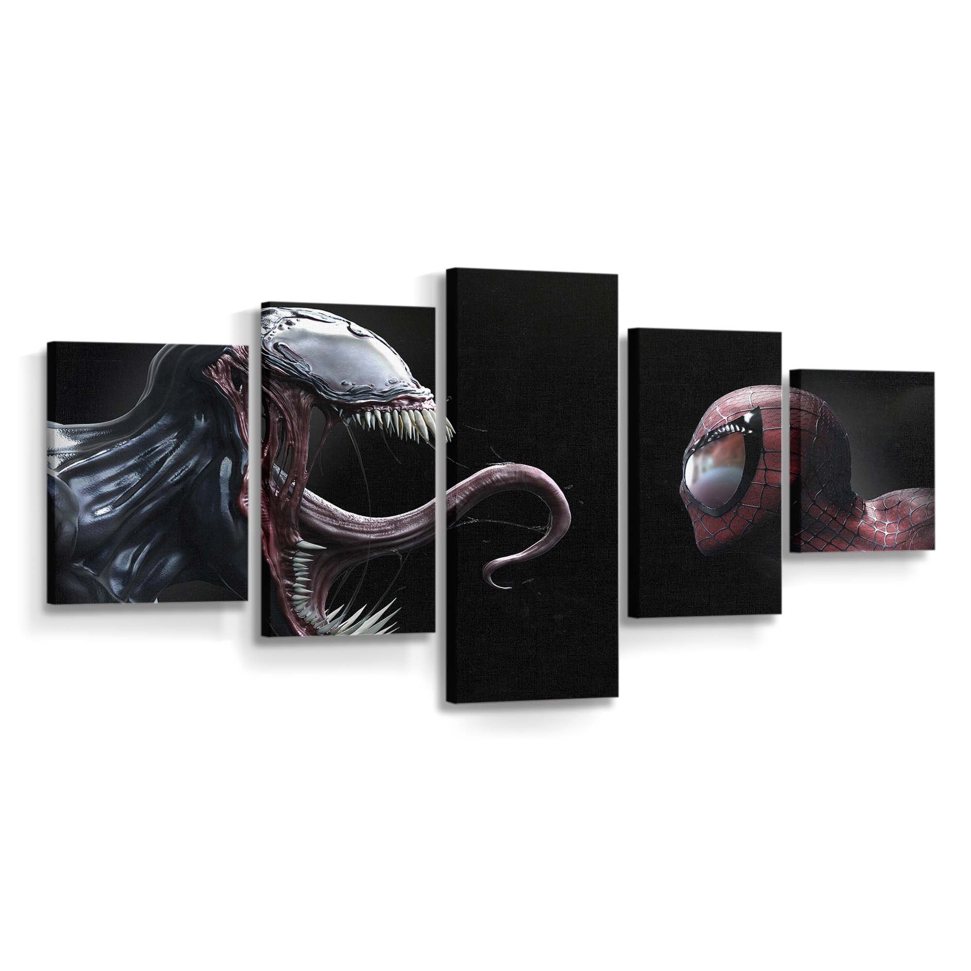 Venom und Spider Man im Duell Leinwandbild - Wanddeko Spider-Man Leinwandbild