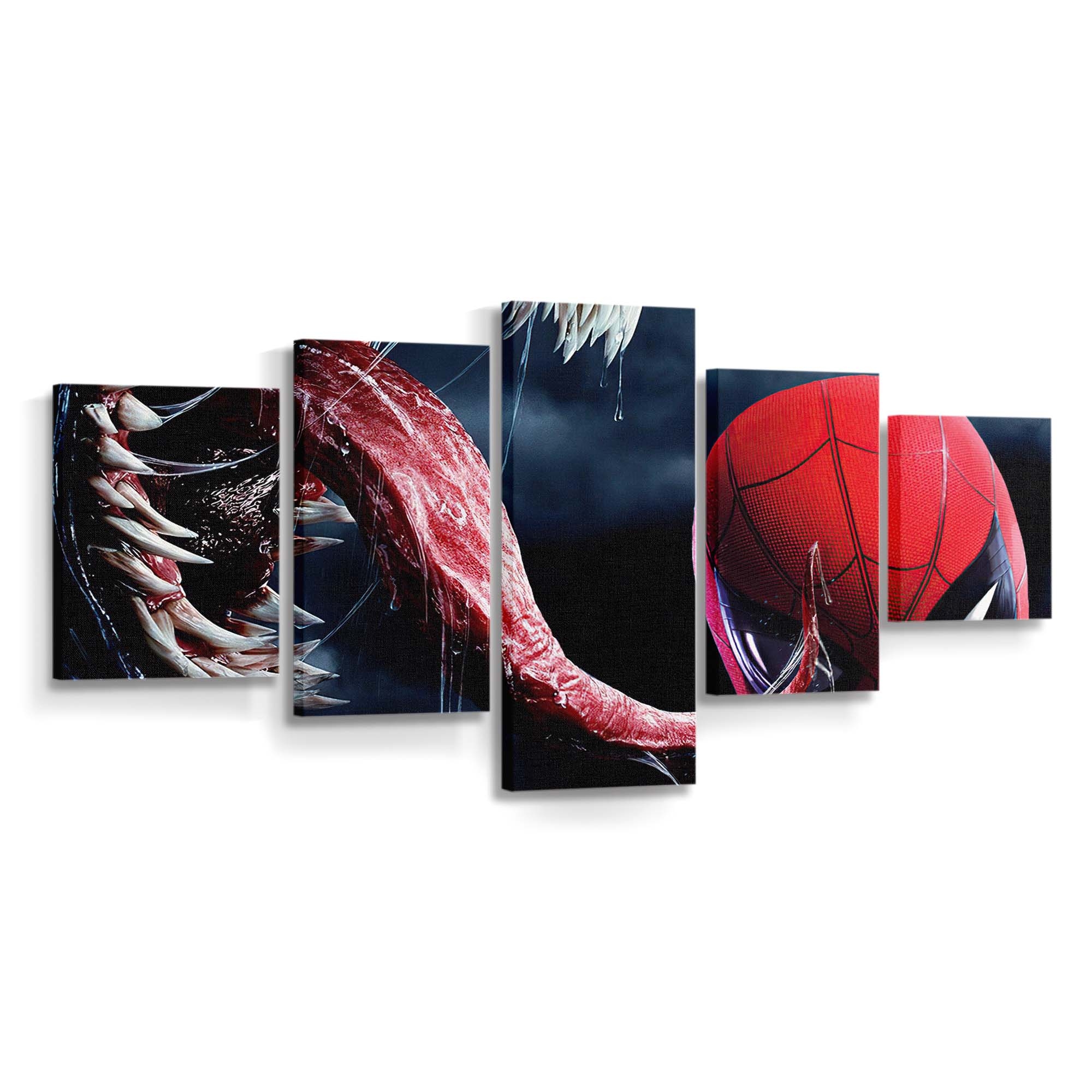 Venom leckt Spider Man Leinwandbild - Wanddeko Spider-Man Leinwandbild