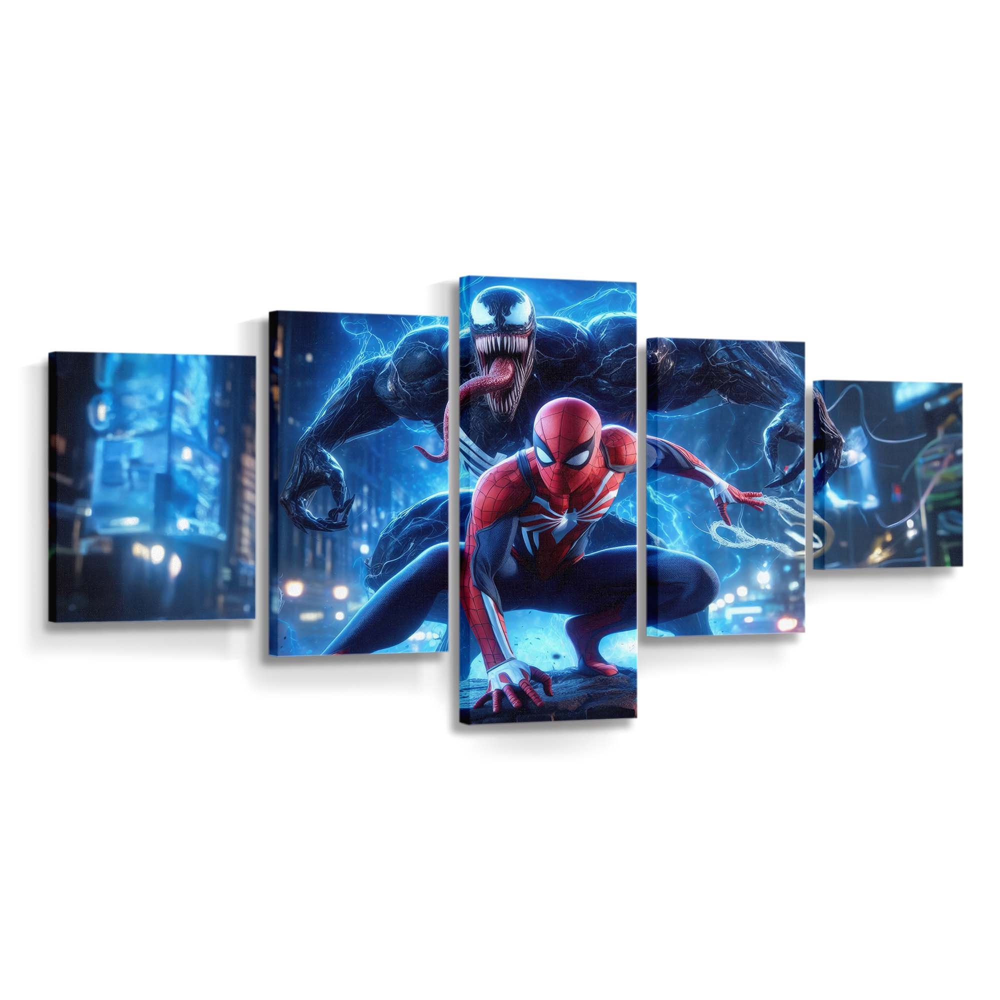 Venom gegen Spider Man Final Stand Leinwandbild - Wanddeko Spider-Man Leinwandbild