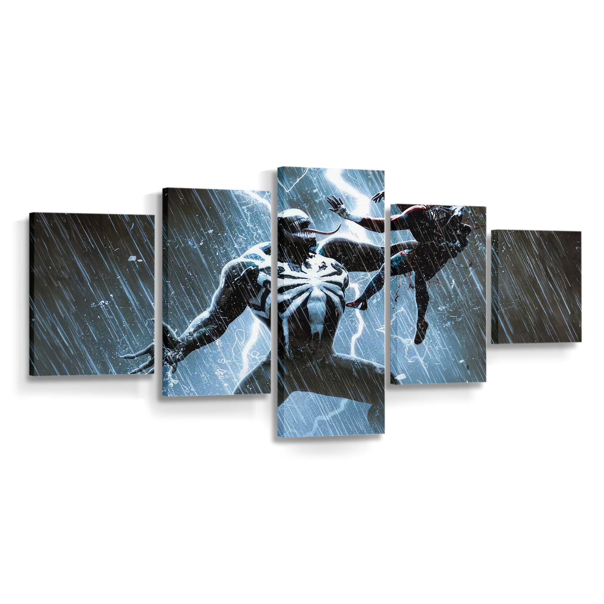 Venom gegen Spider Man Showdown Leinwandbild - Wanddeko Spider-Man Leinwandbild