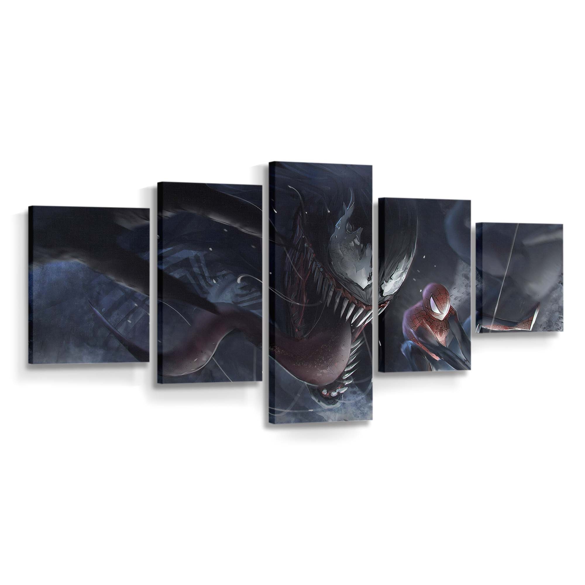 Venom gegen Spidery Leinwandbild - Wanddeko Spider-Man Leinwandbild