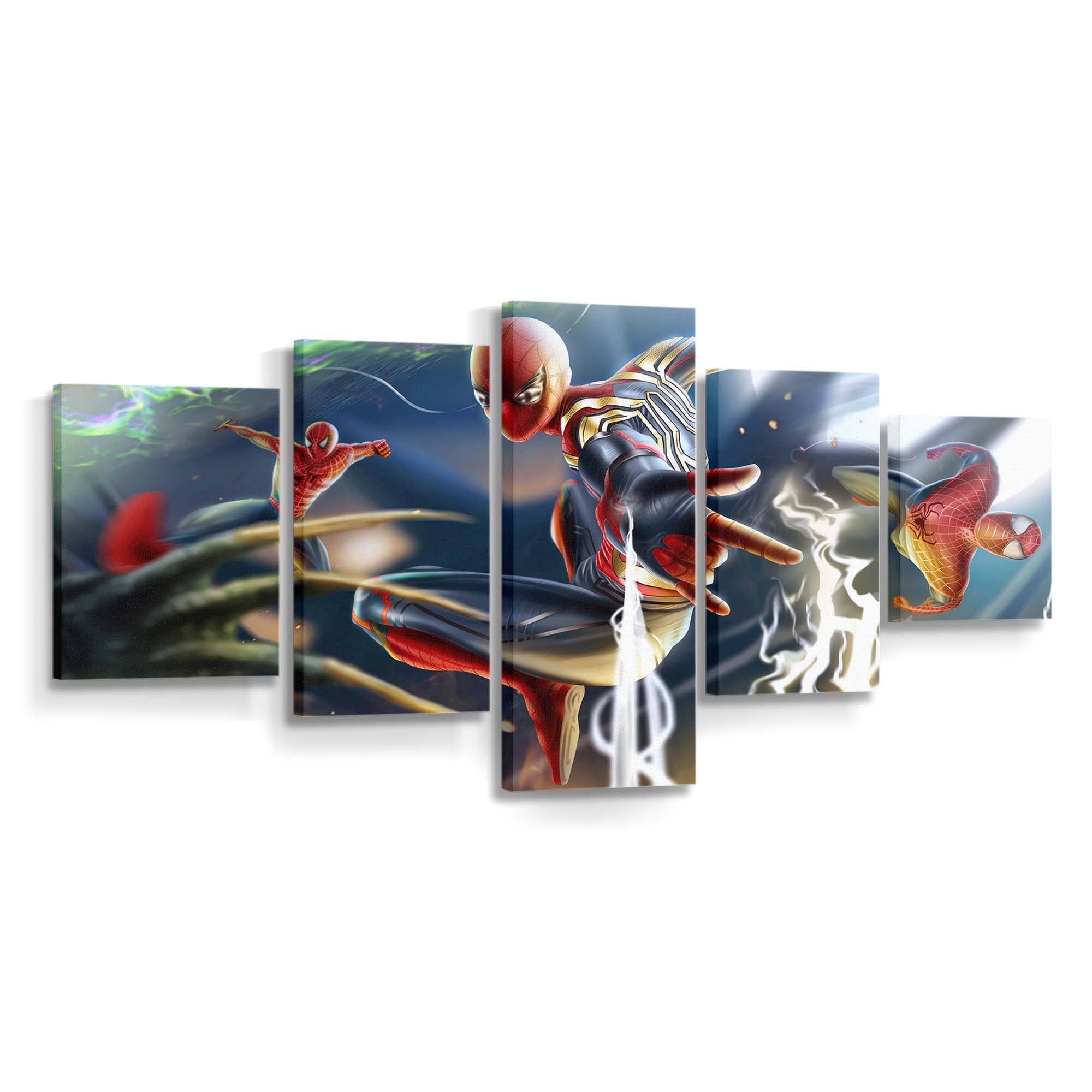 Web Of Realms Spider Verse Escapade Leinwandbild - Wanddeko Spider-Man Leinwandbild