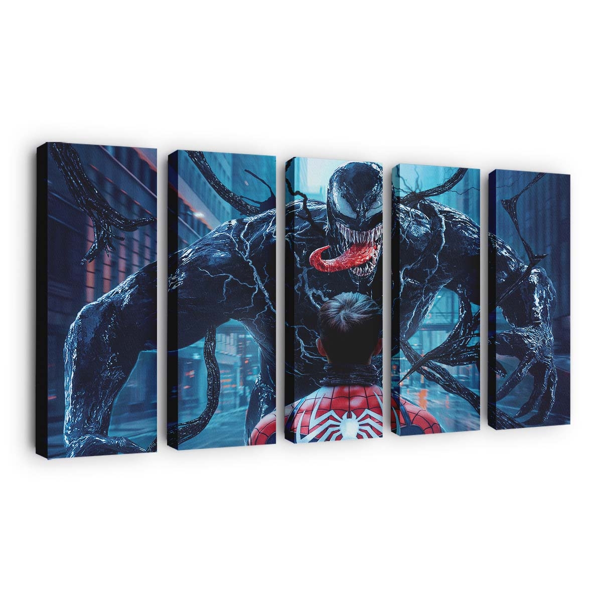 Spider Man gegen Venom Leinwandbild - Wanddeko