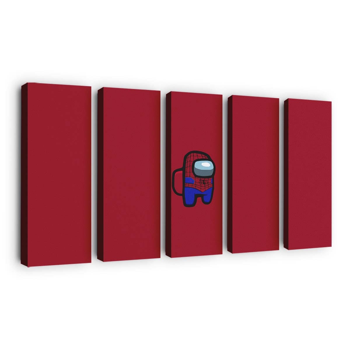 Among Us Spider Man Minimal Leinwandbild - Wanddeko