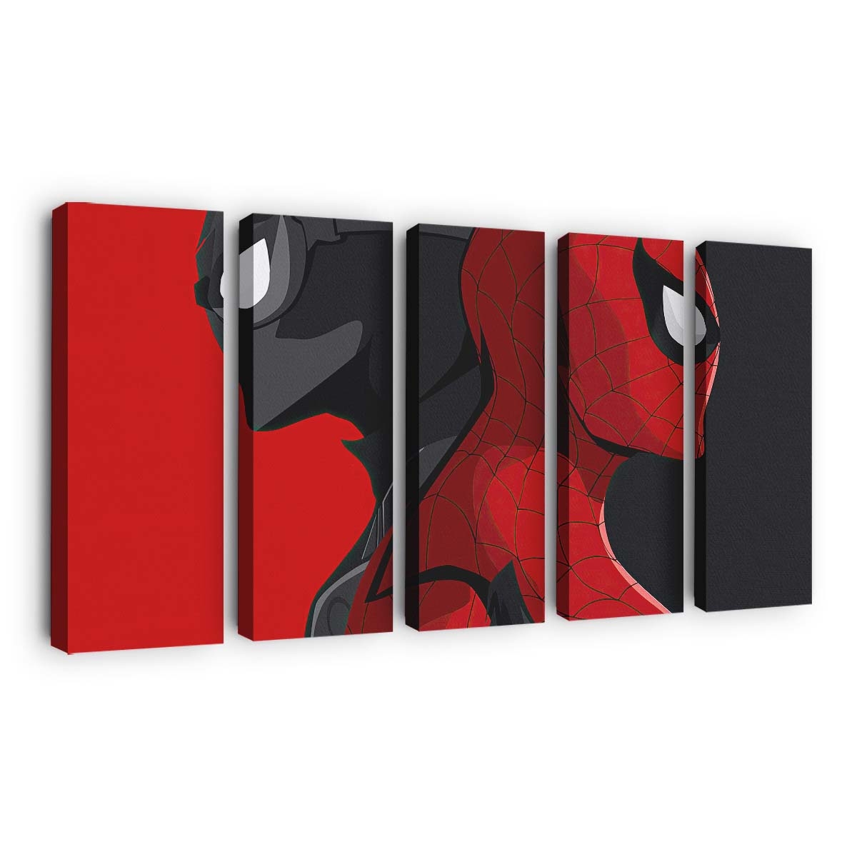 Schwarz roter Spider Man 2 Leinwandbild - Wanddeko