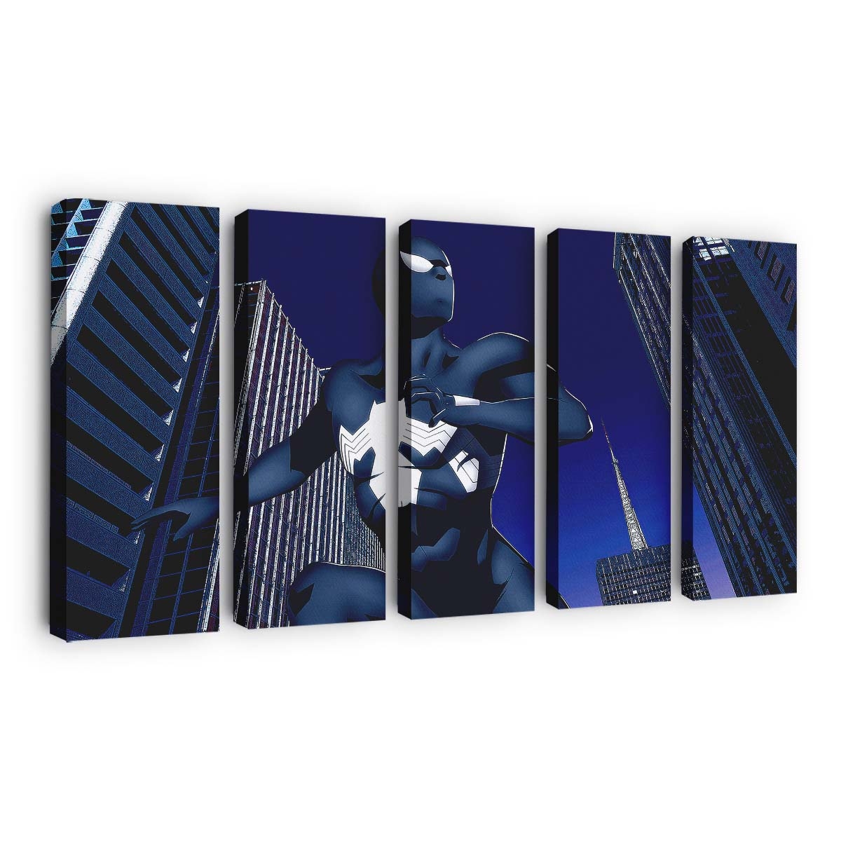 Black Moon Spider Man Leinwandbild - Wanddeko