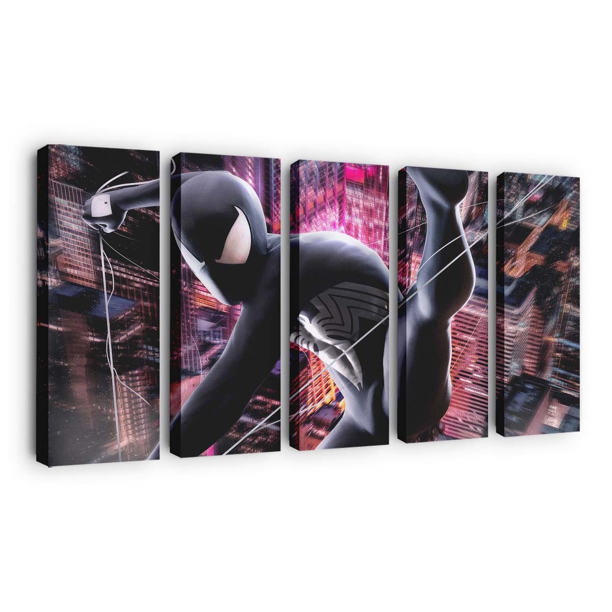 Kunstwerke des schwarzen Spider Man Leinwandbild - Wanddeko