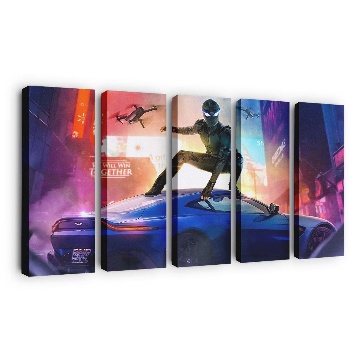 Auf der Jagd nach Spider Man Leinwandbild - Wanddeko