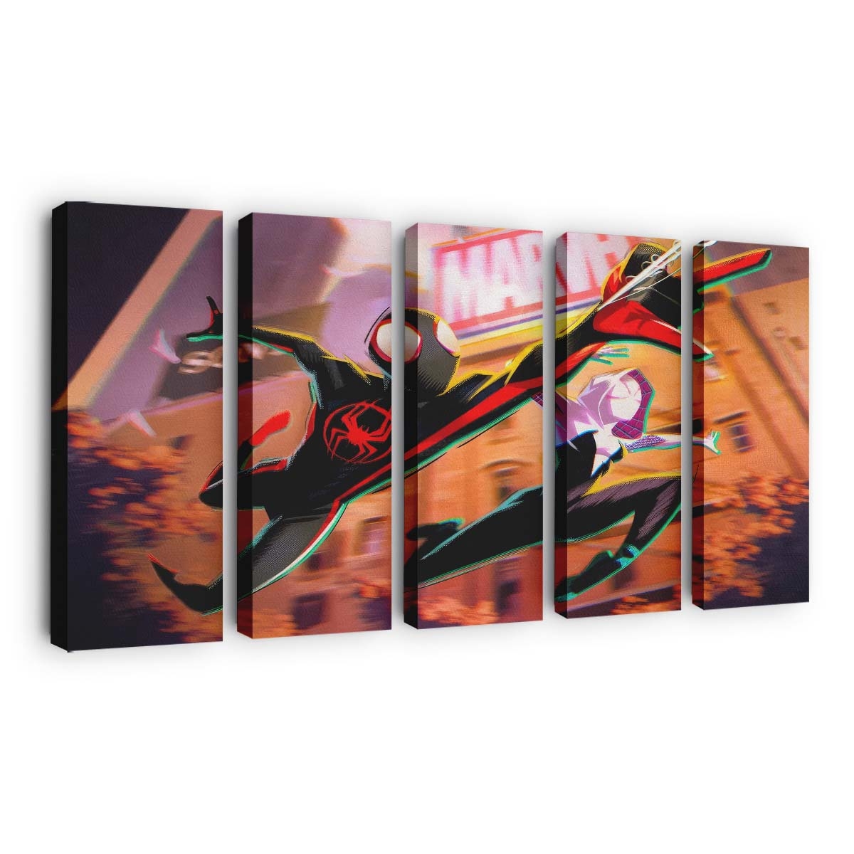 Marvel Spider Man und Gwen Stacy Leinwandbild - Wanddeko