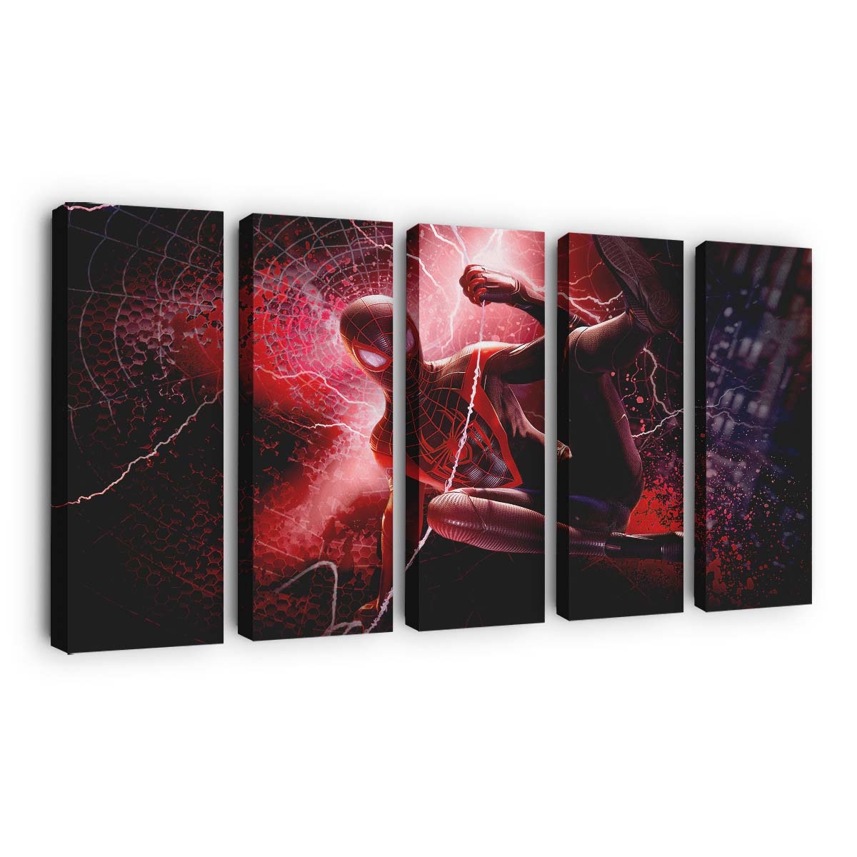 Marvels Spider Man Miles Morales Coming Leinwandbild - Wanddeko