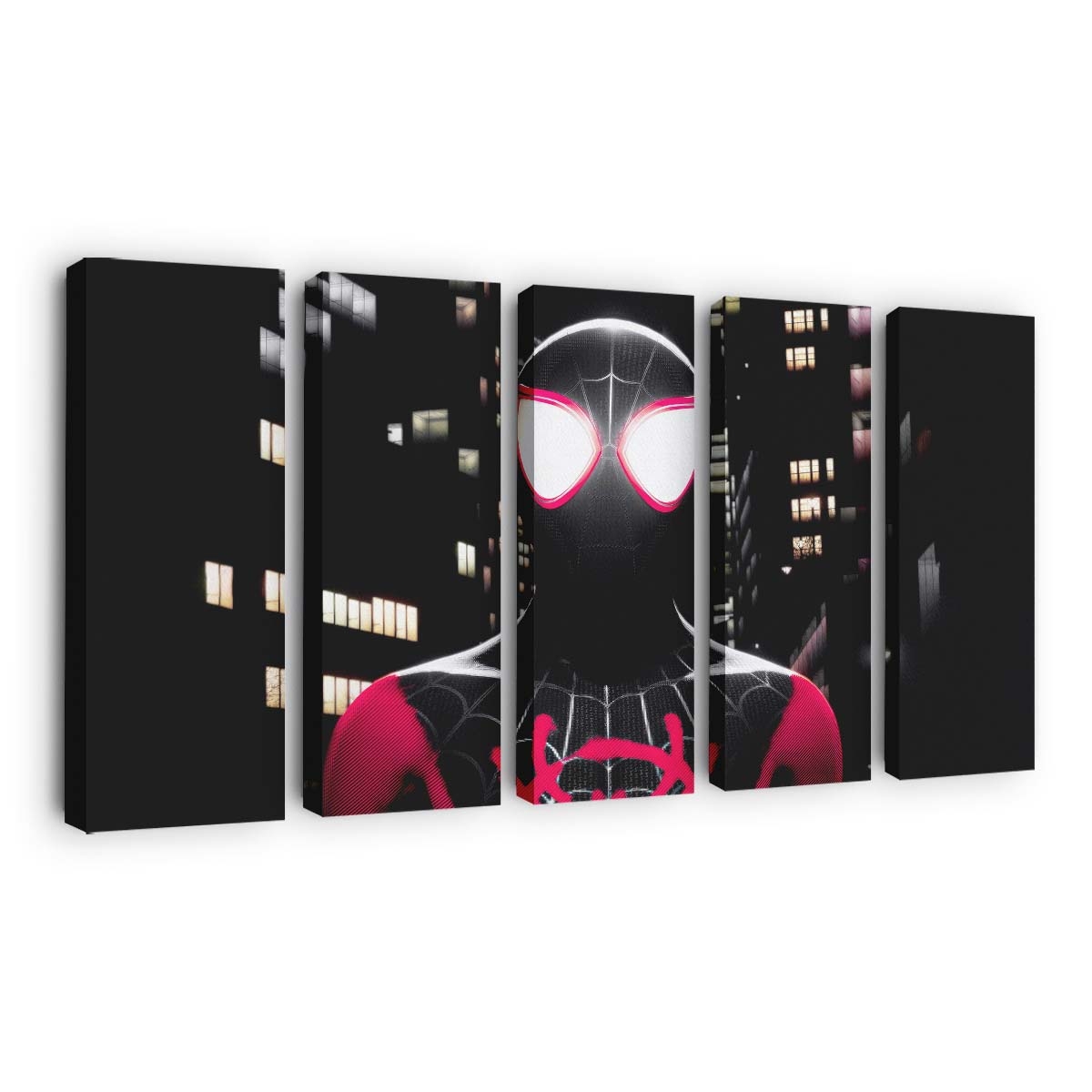 Marvels Spider Man Miles Morales Night Interval Leinwandbild - Wanddeko