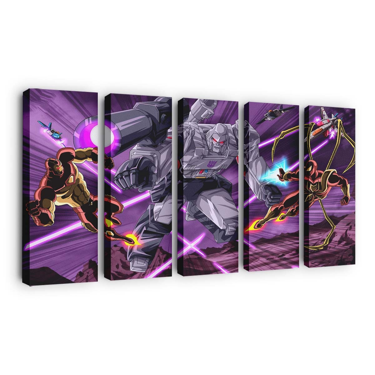 Megatron Vs Iron Man Iron Spider Man Leinwandbild - Wanddeko
