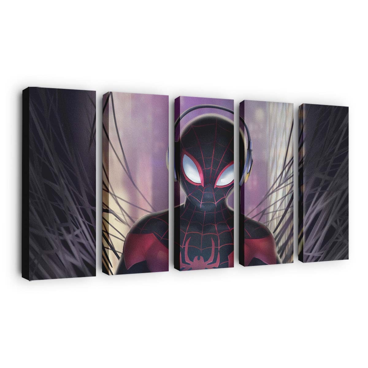 Miles hört Musik Leinwandbild - Wanddeko