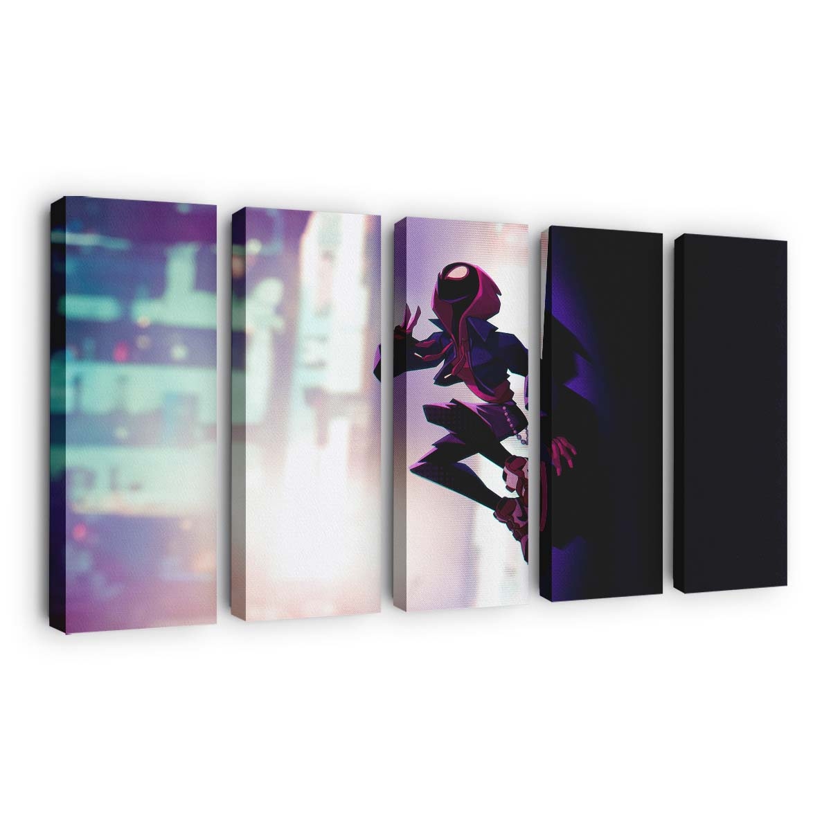 Miles Morales jenseits der Stadtlandschaft Leinwandbild - Wanddeko