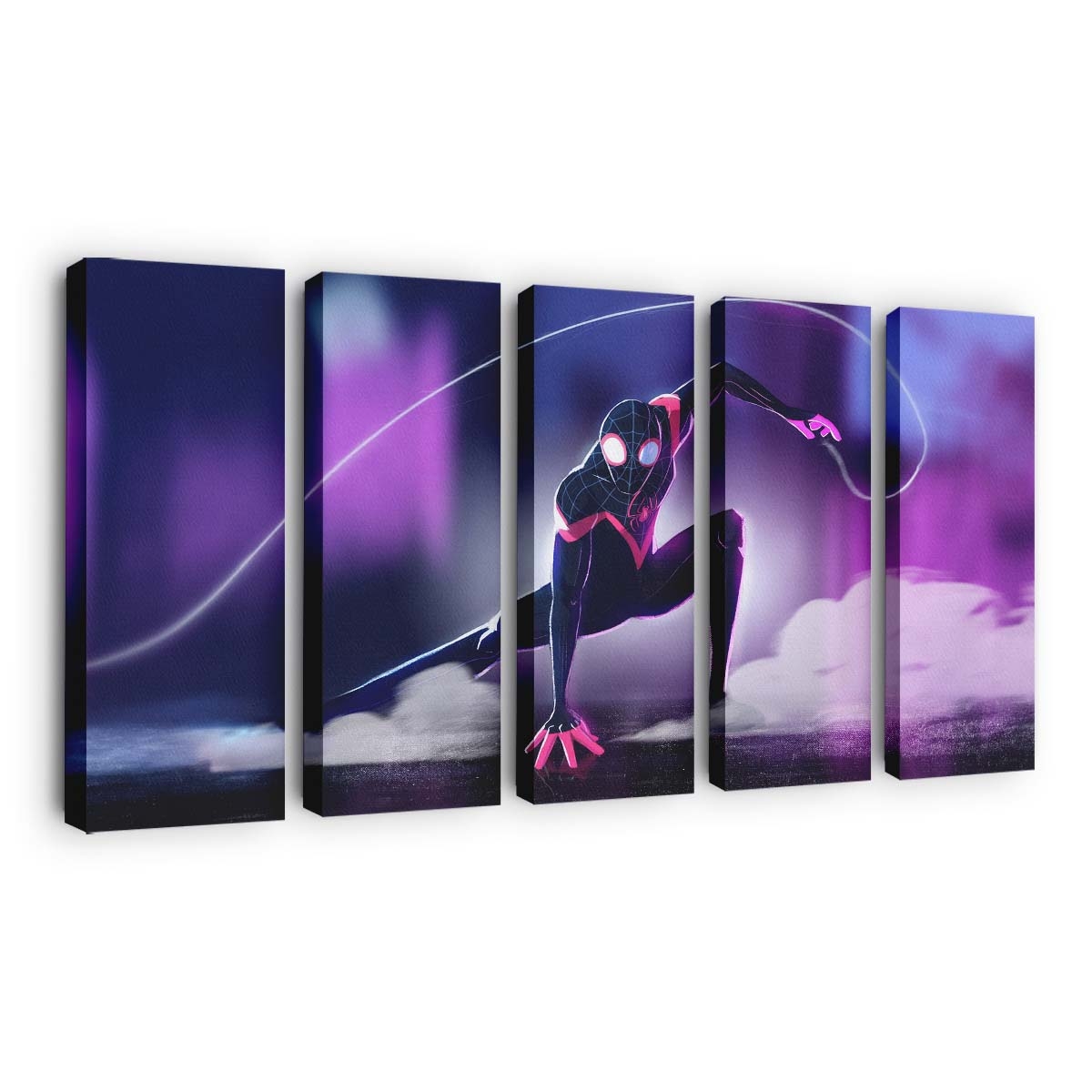 Miles Morales dynamische Präsenz Leinwandbild - Wanddeko