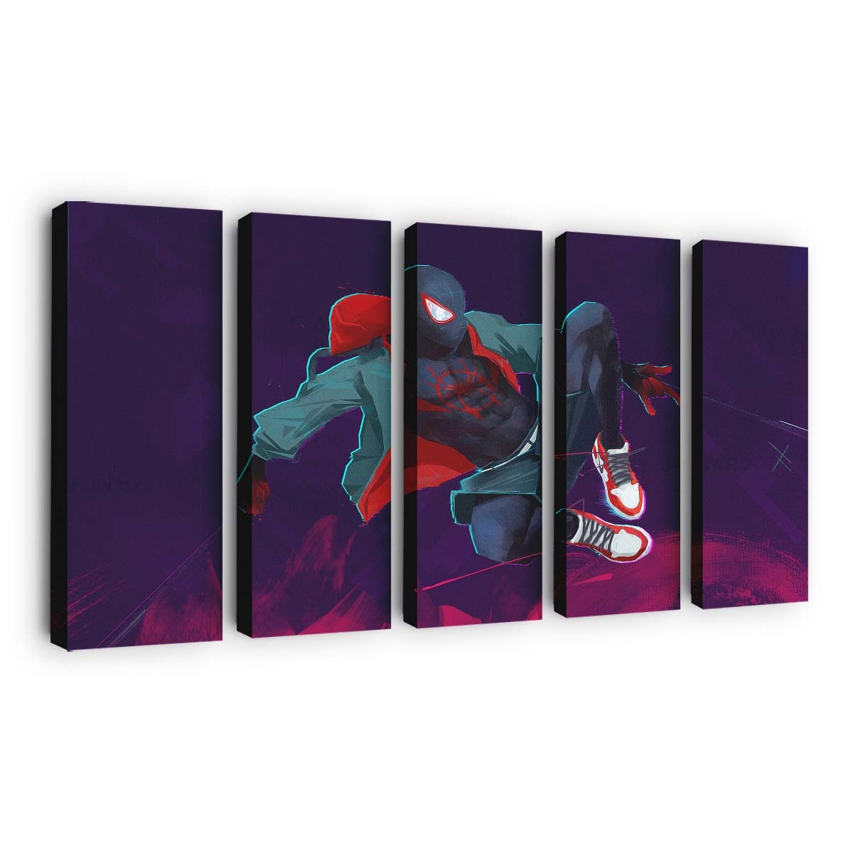 Miles Morales Jumping Art Leinwandbild - Wanddeko