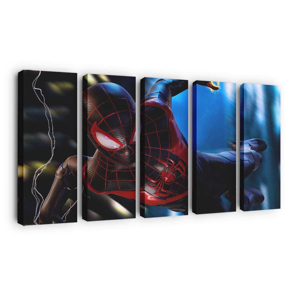 Miles Morales Spider Man 4 Leinwandbild - Wanddeko