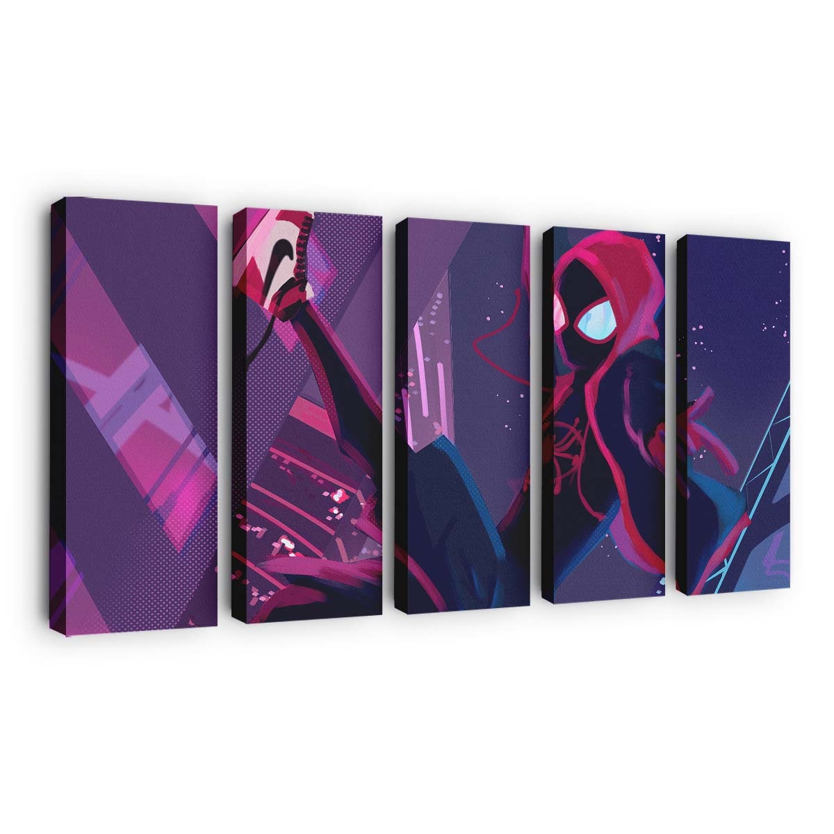 Miles Morales Spiderverse Swing Leinwandbild - Wanddeko