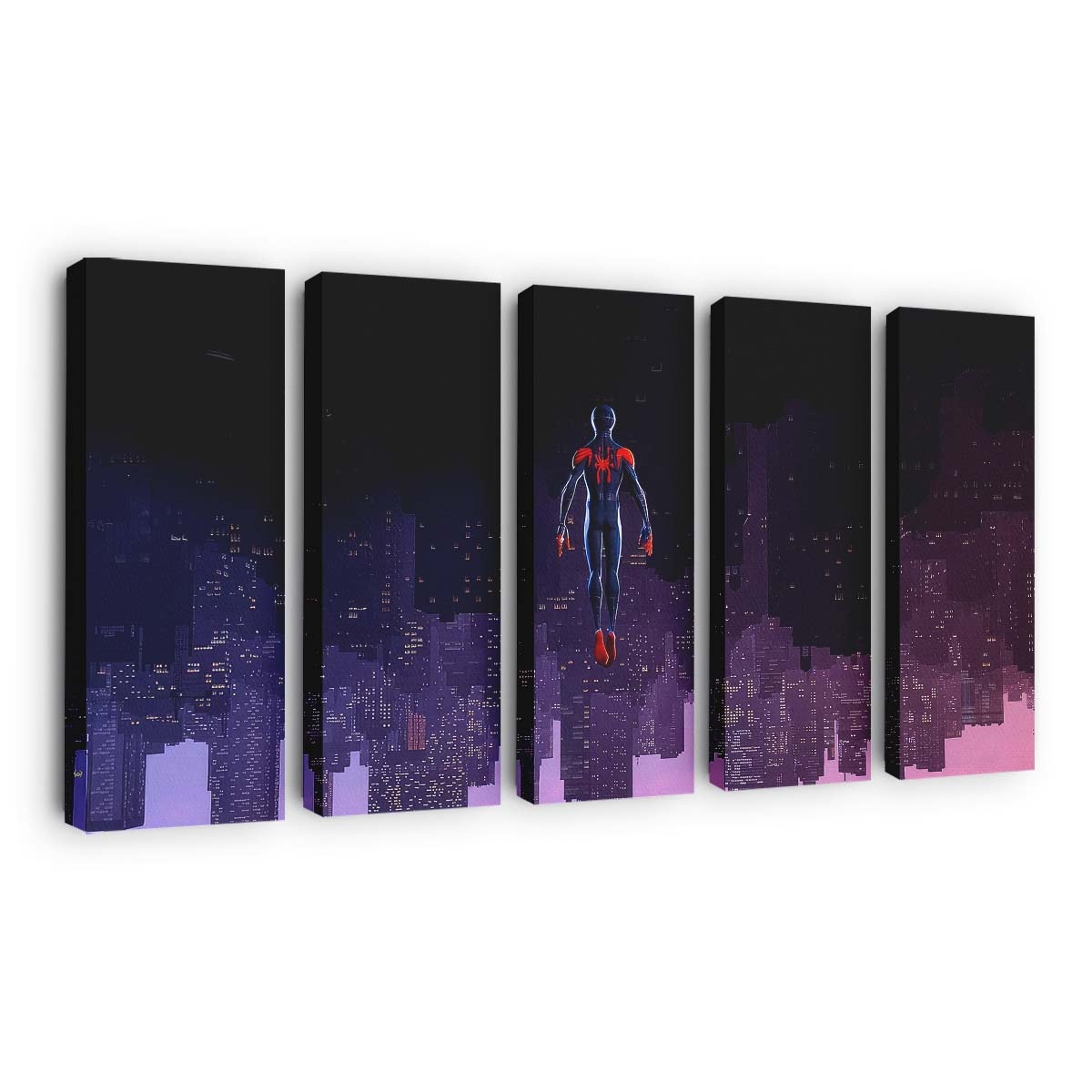 Miles Morales auf dem Kopf stehend Leinwandbild - Wanddeko