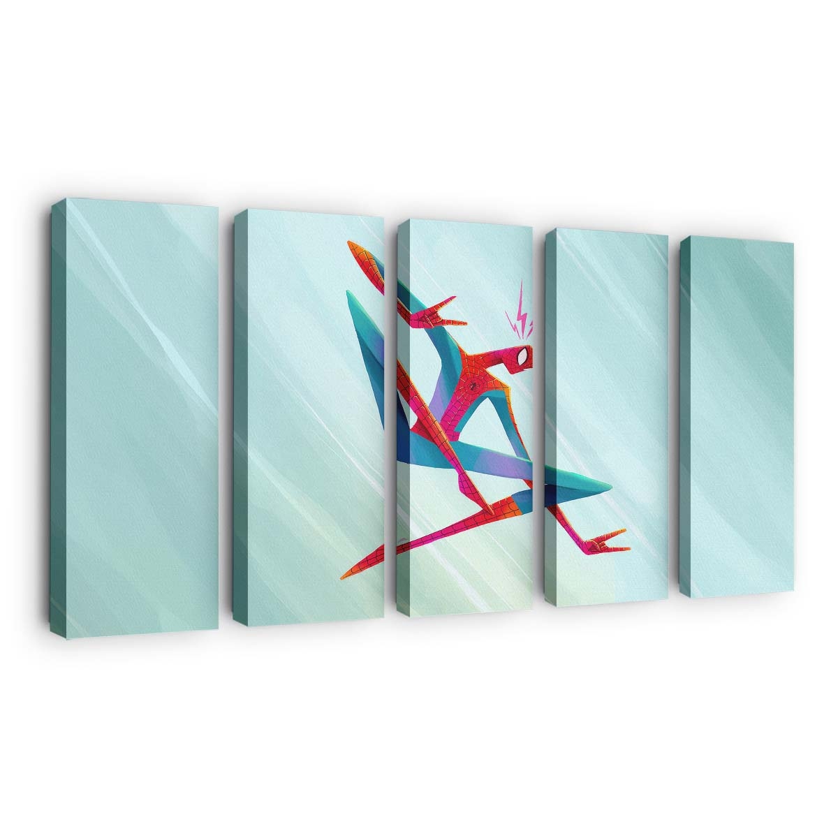 Minimalistisches Marvel Die Essenz von Spider Man Leinwandbild - Wanddeko