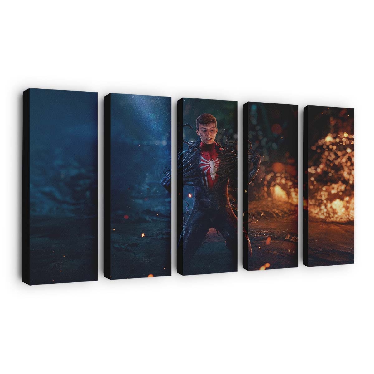 Peter reißt den Symbionten Venom ab Leinwandbild - Wanddeko