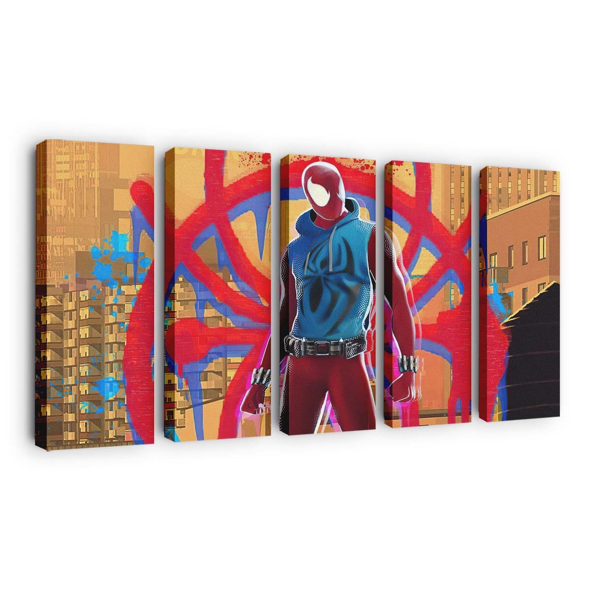 Auftritt von Scarlet Spider im Film Spider Verse Leinwandbild - Wanddeko