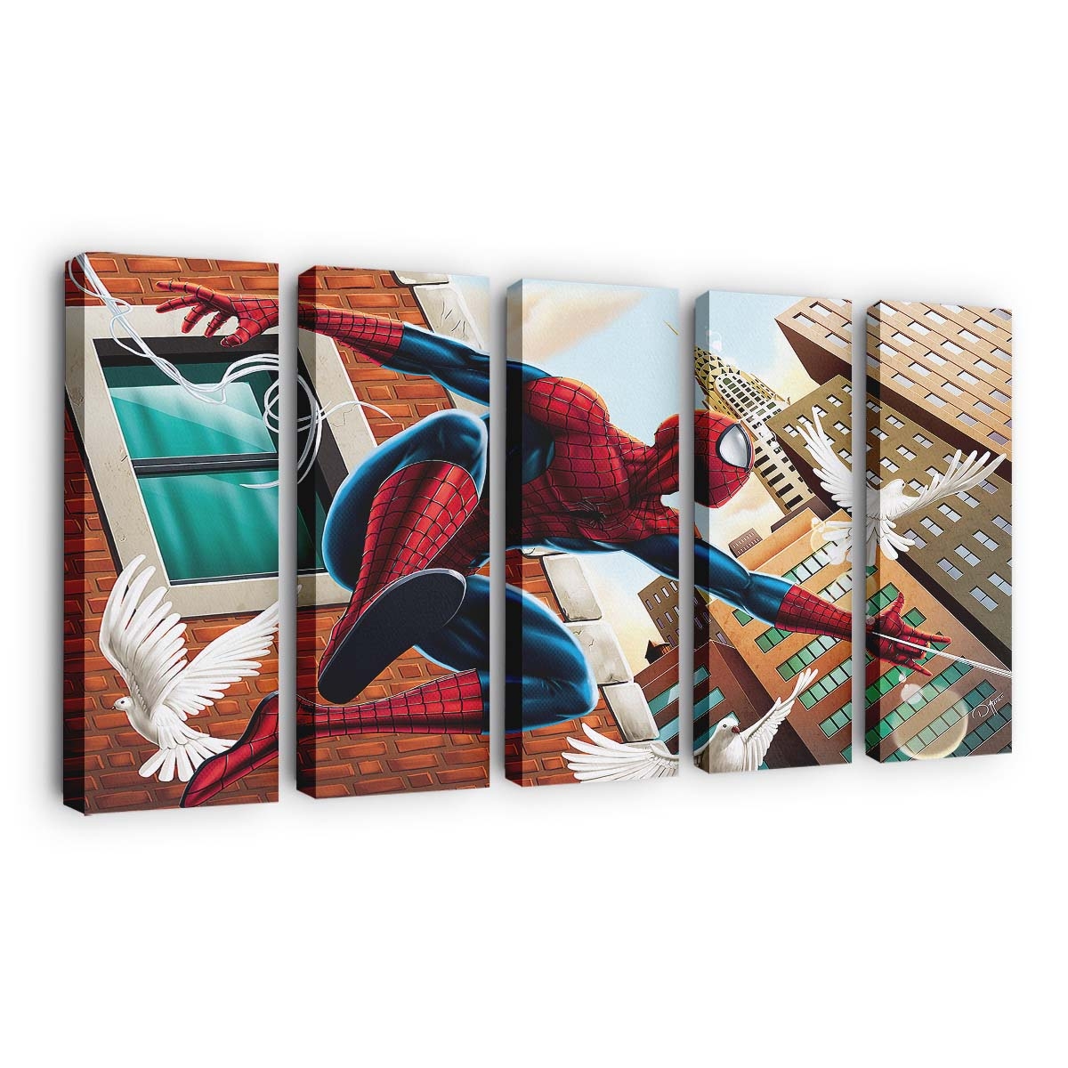 Spider Man 2020 Kunstwerk Vögel Leinwandbild - Wanddeko