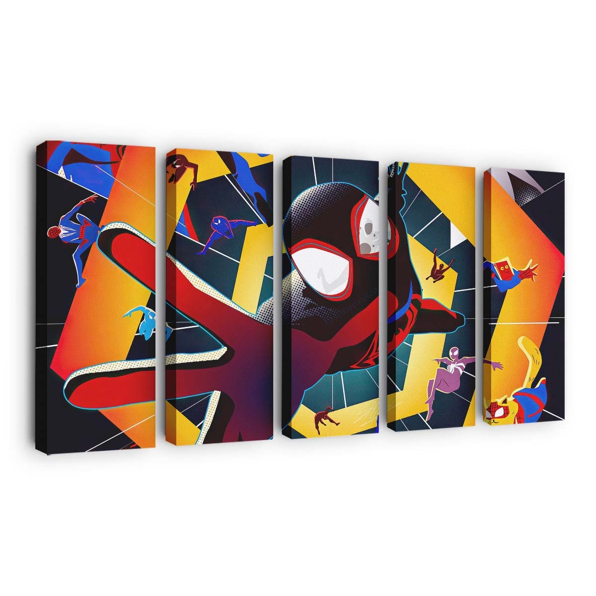 Spider Man: Across the Spider Verse Poster Leinwandbild - Wanddeko