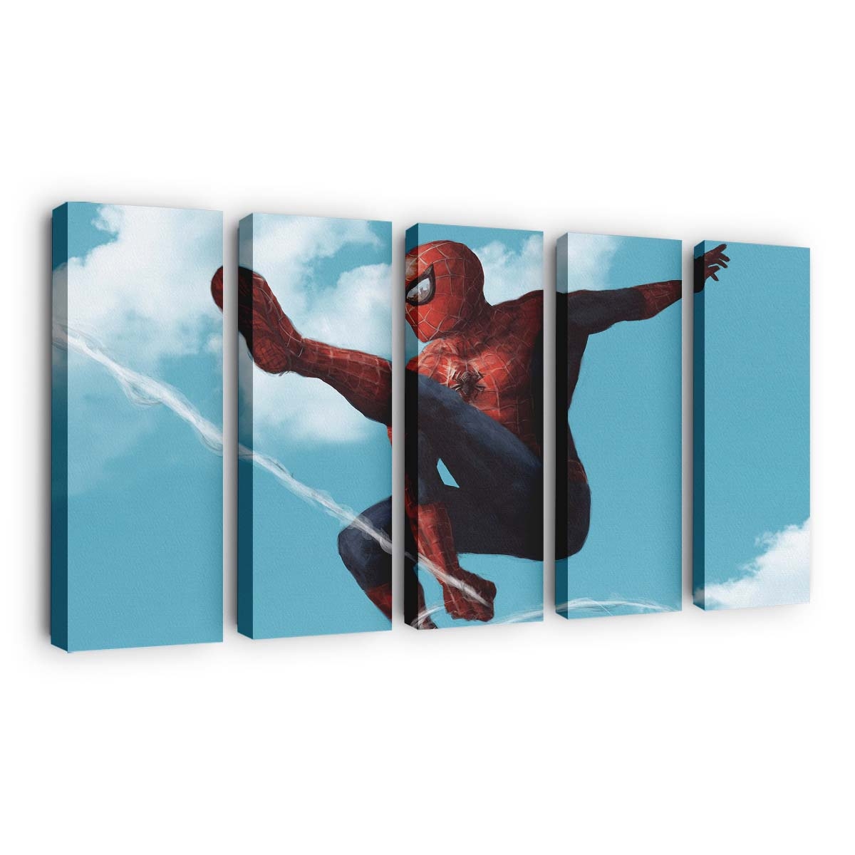 Spider Man Comic Illustration Leinwandbild - Wanddeko