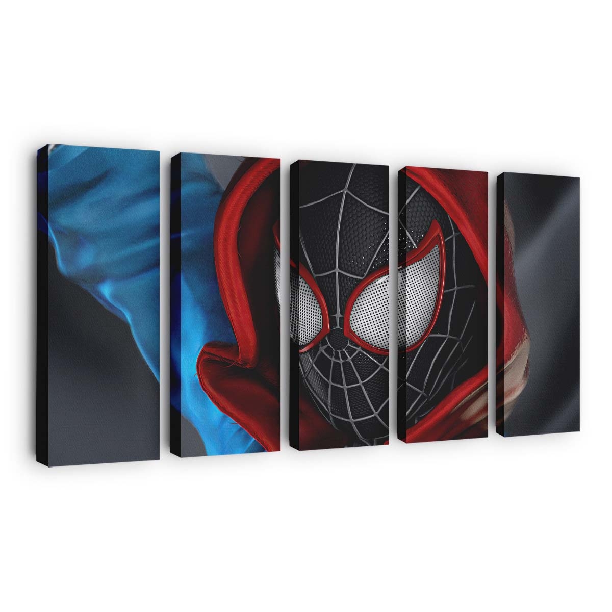 Spider Man Miles Morales Costume Leinwandbild - Wanddeko