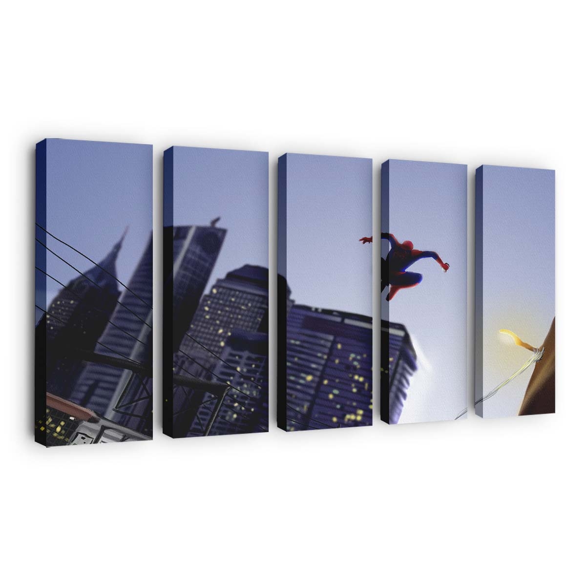 Spider Man: No Way Home Swing Poster Leinwandbild - Wanddeko