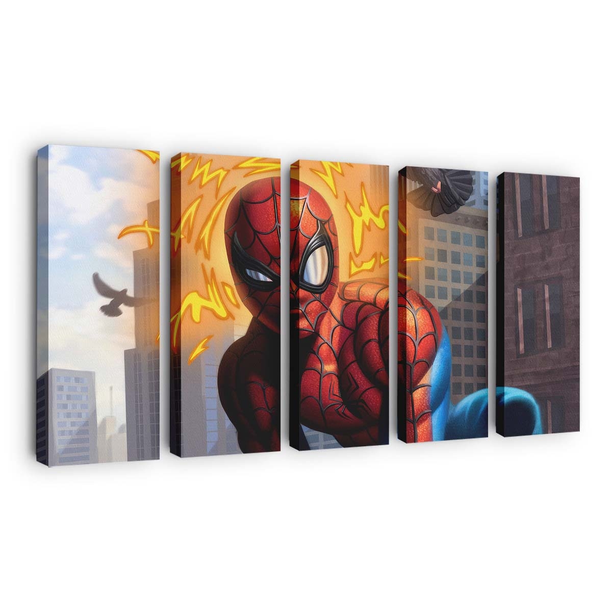 Spider Man Queen City Leinwandbild - Wanddeko