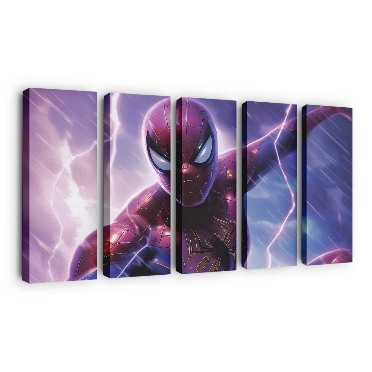 Spider Man Swing Leinwandbild - Wanddeko