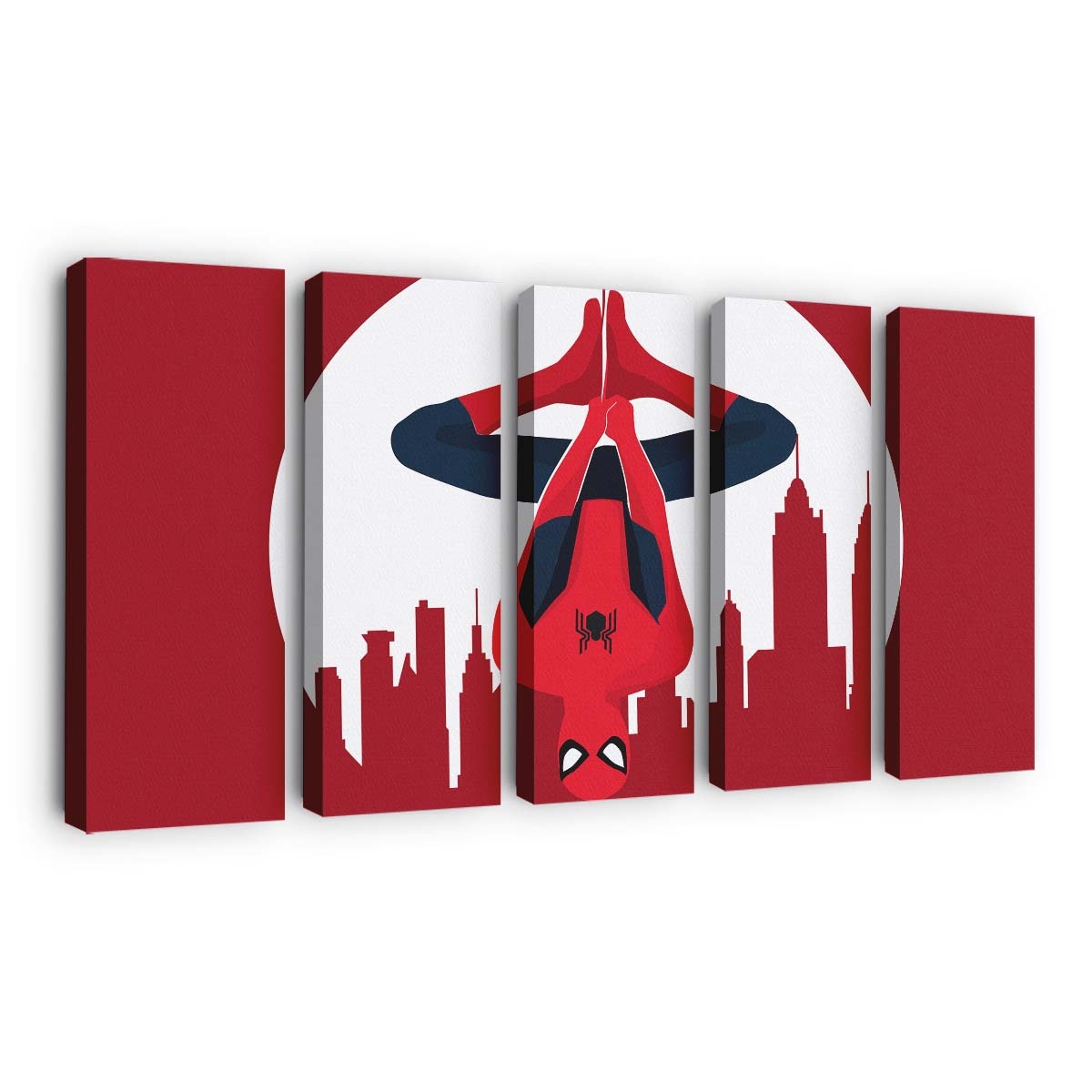 Spider Man Vektorgrafik Leinwandbild - Wanddeko