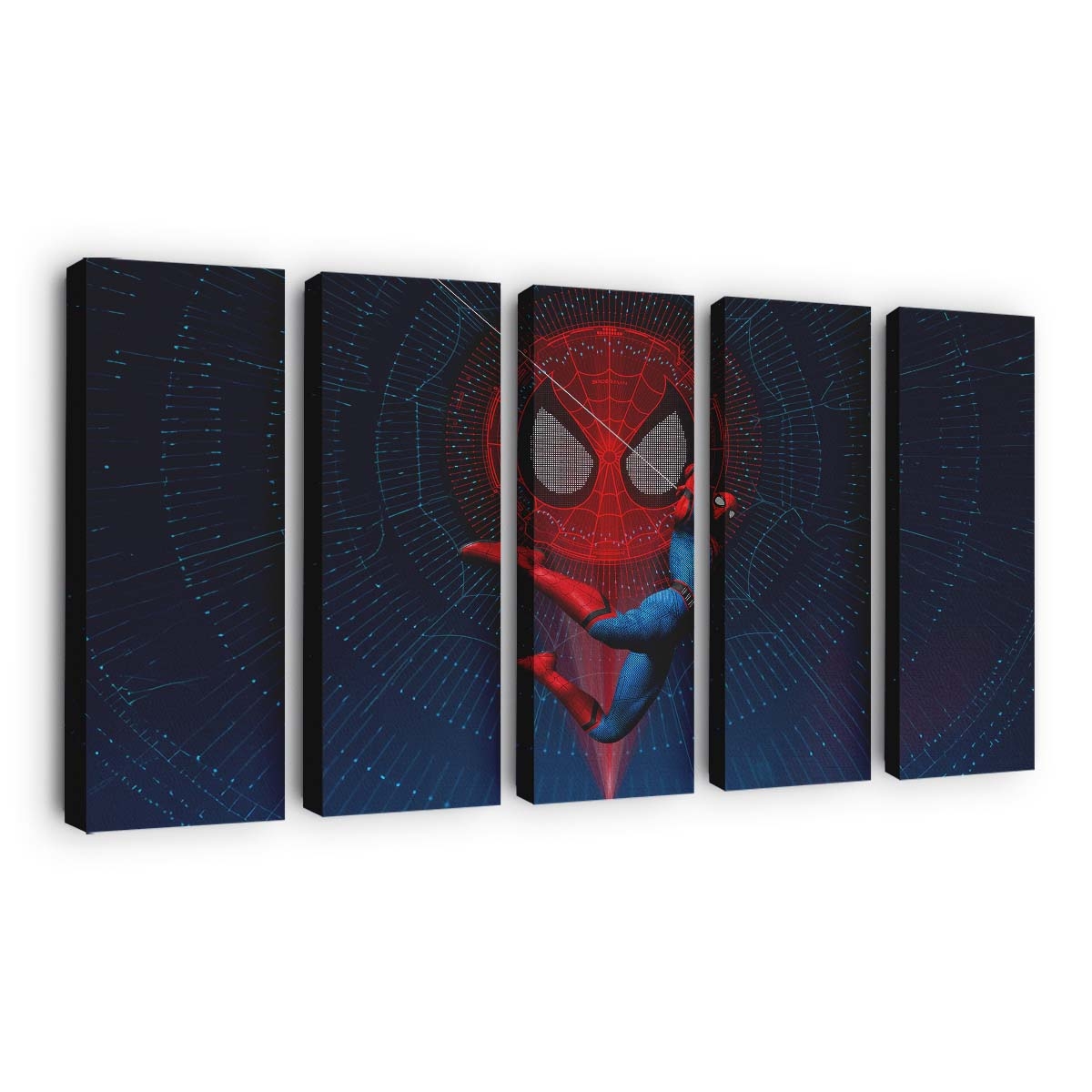 Spider Man webt sein Netz Leinwandbild - Wanddeko