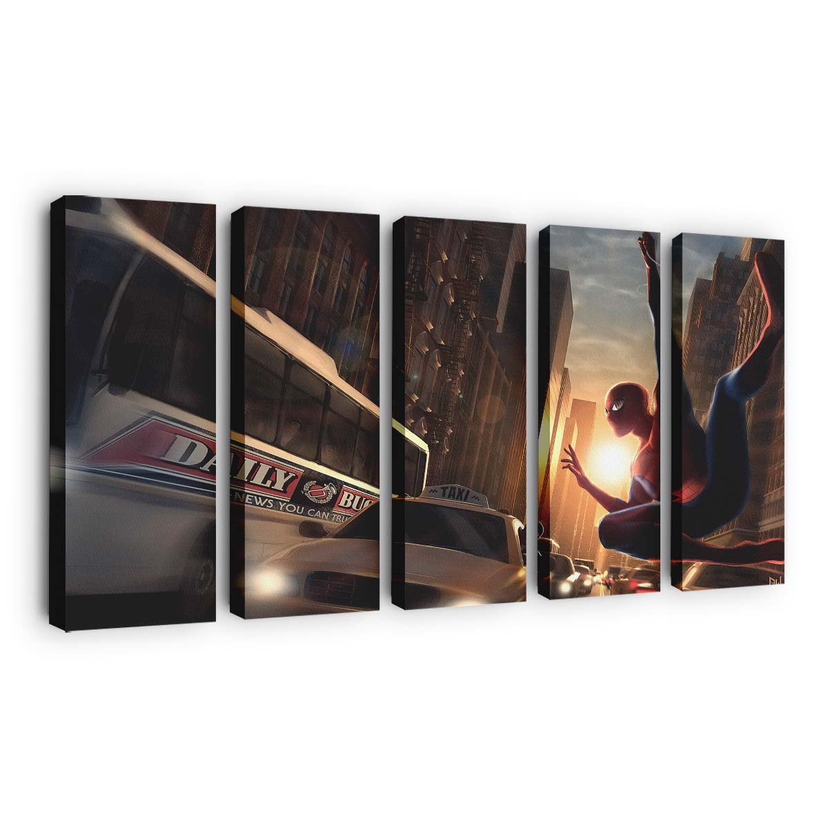 Spider Manhattan Henge Leinwandbild - Wanddeko