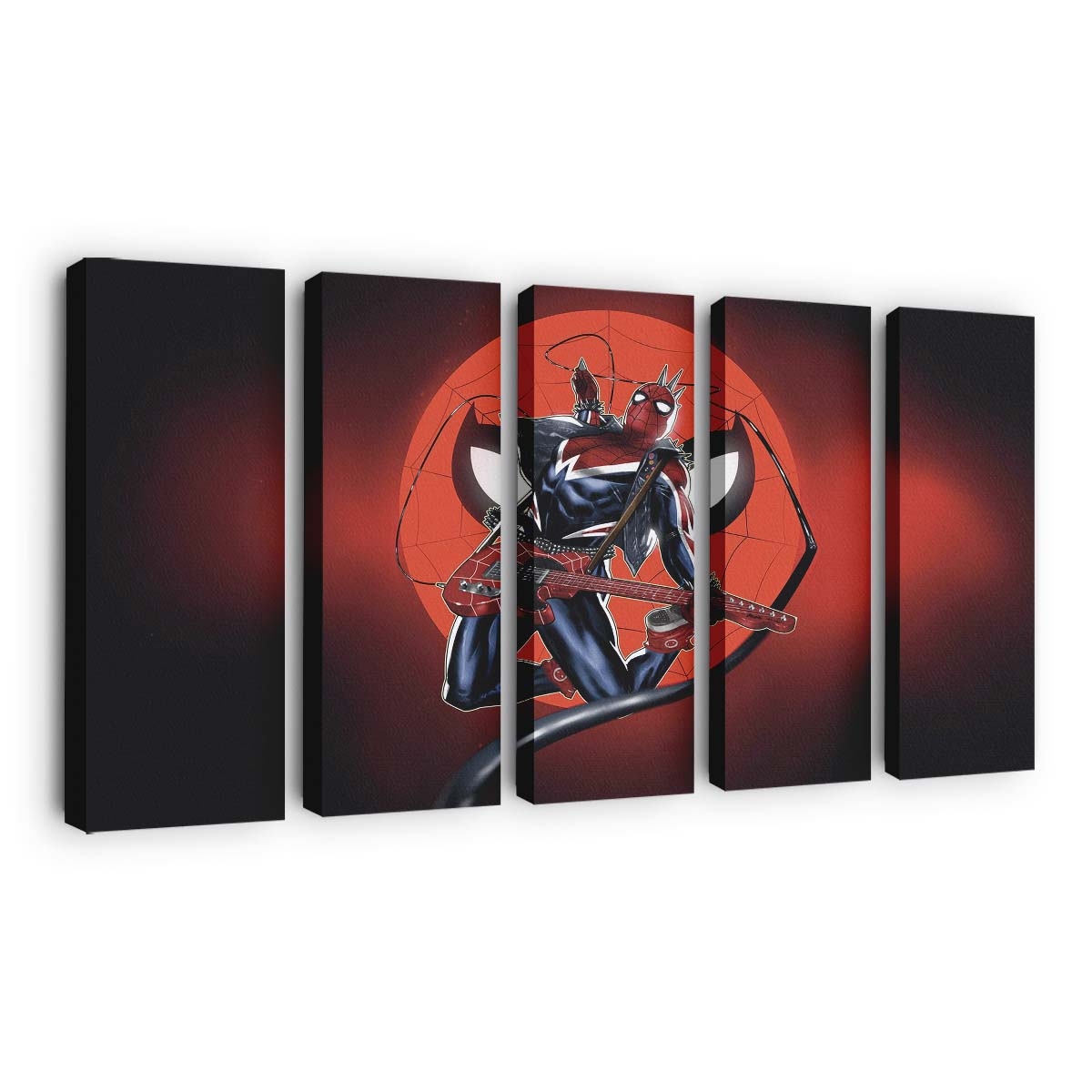 Spider Punk Energetic Web Slinging Leinwandbild - Wanddeko