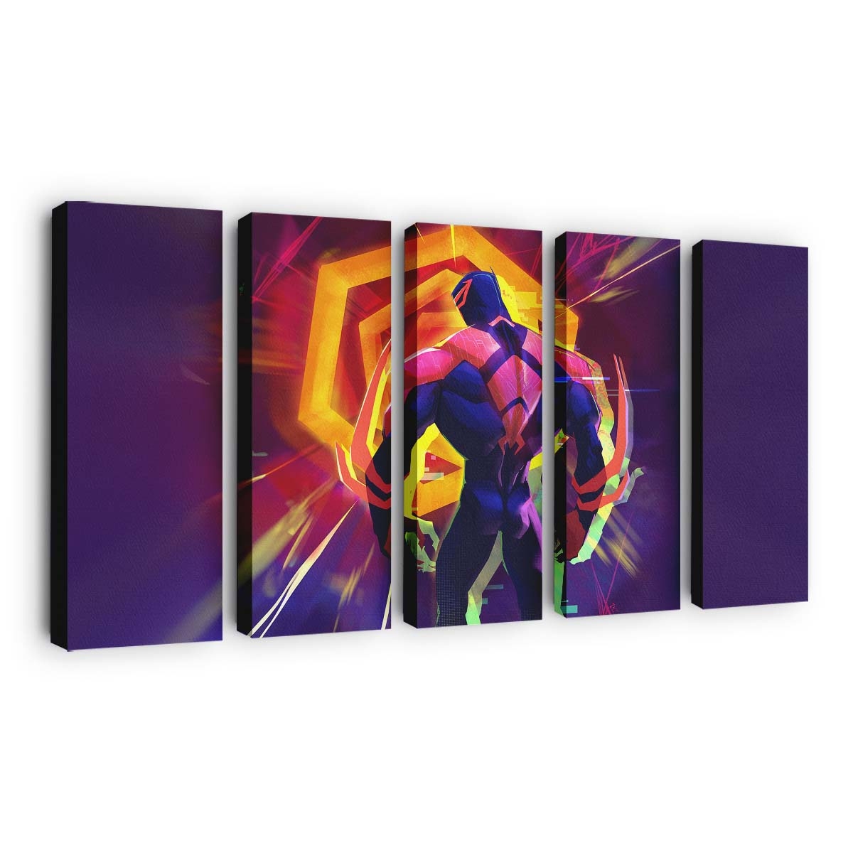 Spider Man 2099 Across Dimensions Leinwandbild - Wanddeko