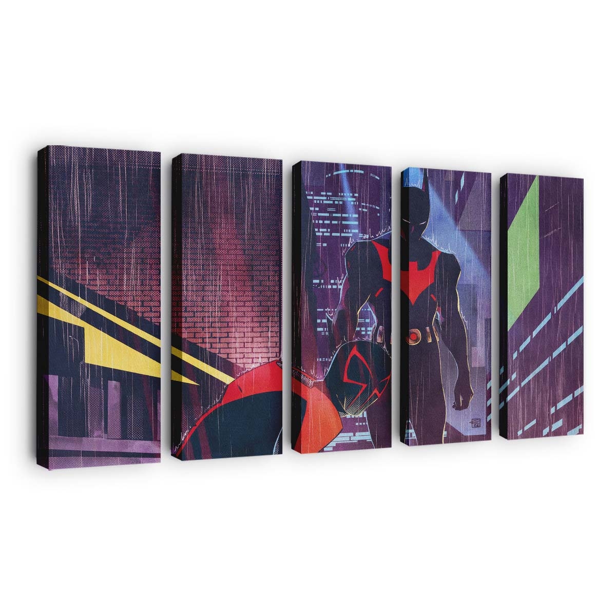 Spider Man 2099 und Batman Beyond Leinwandbild - Wanddeko