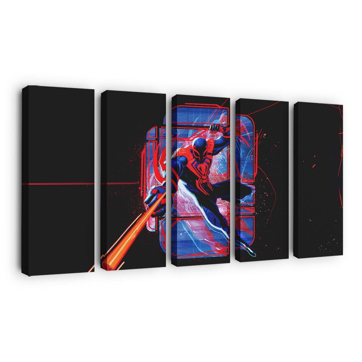 Spider Man 2099 Dark Minimal Leinwandbild - Wanddeko