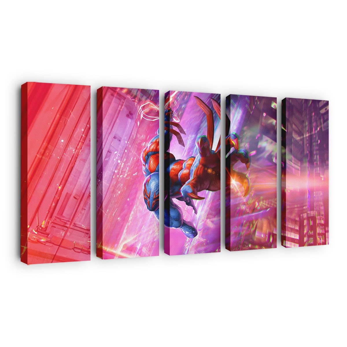 Spider Man 2099 Hightech Held Leinwandbild - Wanddeko