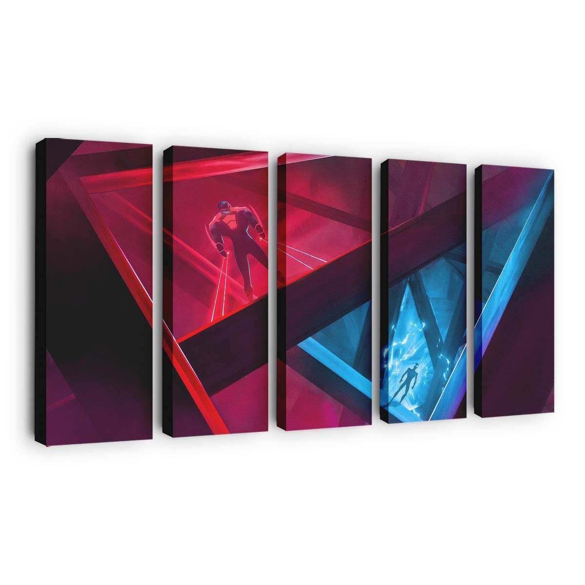 Spider Man 2099 Vs Miles Morales Leinwandbild - Wanddeko