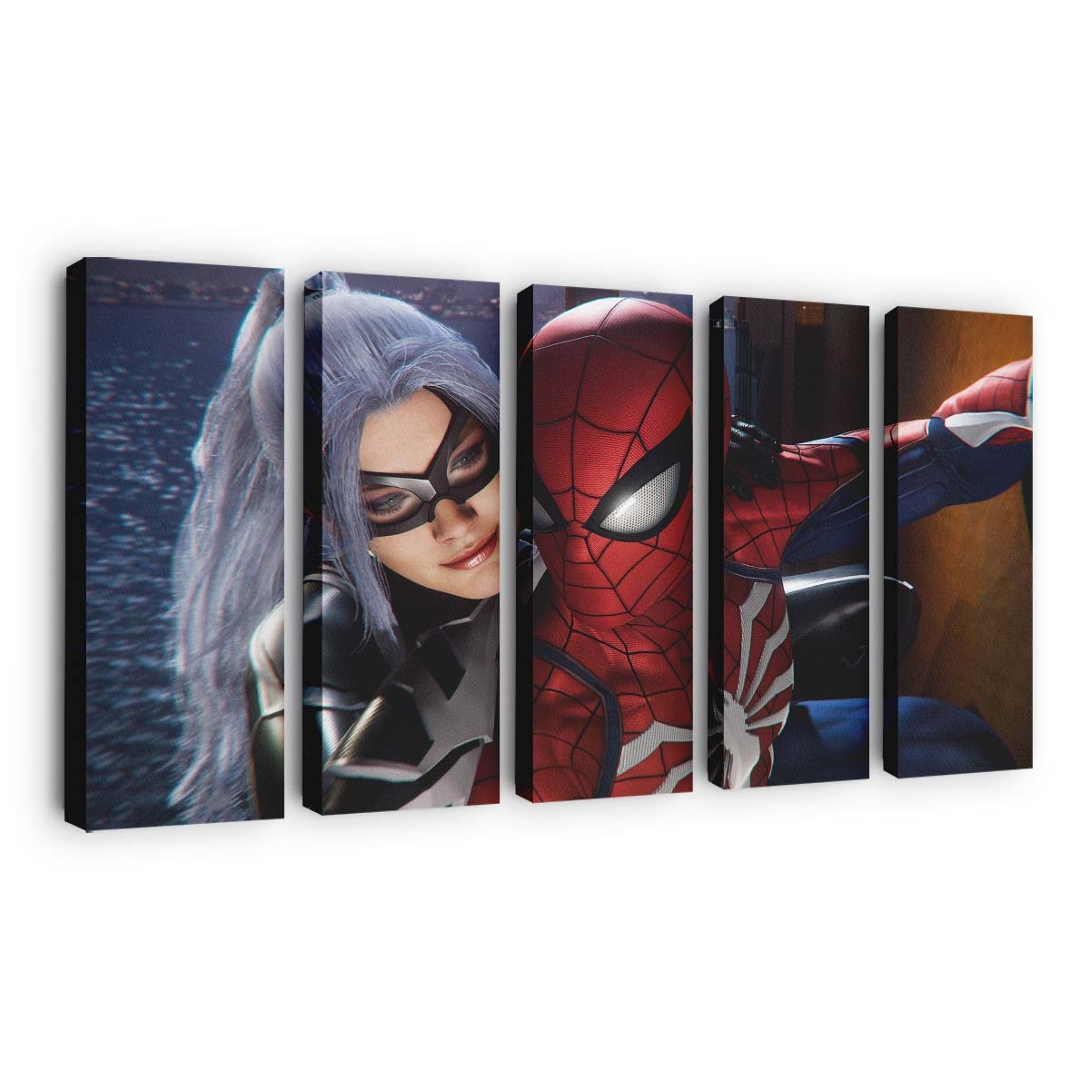 Spider Man und Felicia Hardy in Spider Man Leinwandbild - Wanddeko