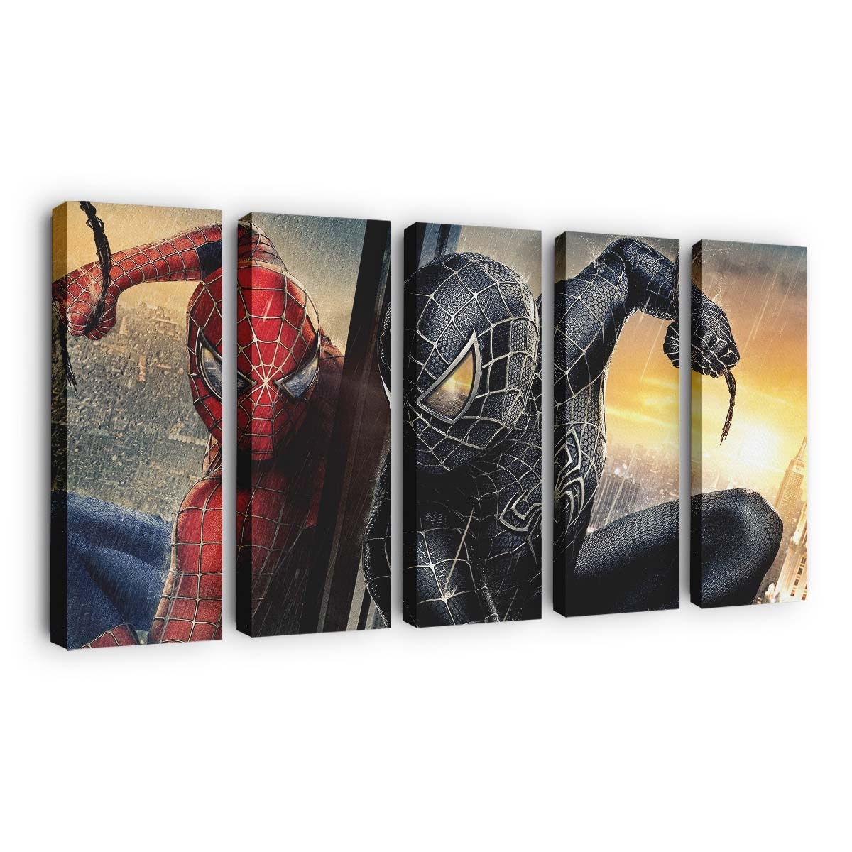 Spider Man schwarz und rot 2 Leinwandbild - Wanddeko