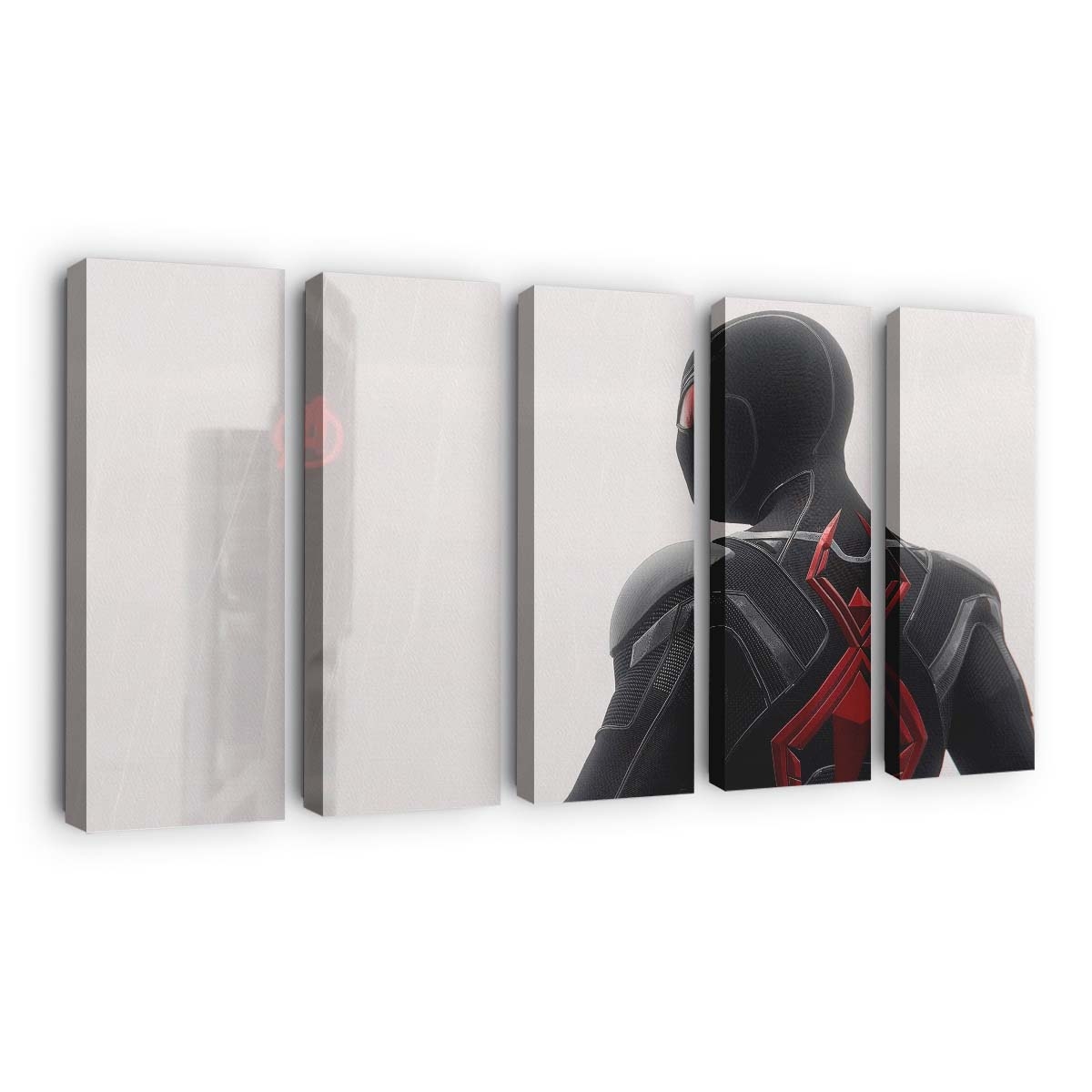 Spider Man im schwarz roten Anzug Leinwandbild - Wanddeko