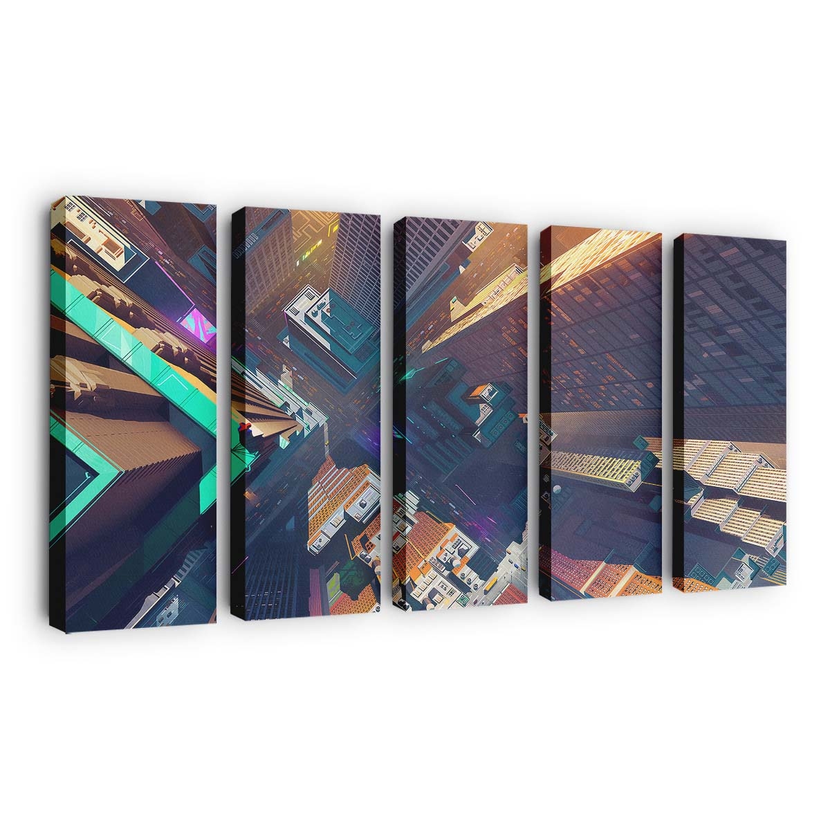 Spider Man Stadt Leinwandbild - Wanddeko